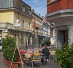 Маленькие улочки города и любимый ресторан итальянцев живущих в Лёррахе