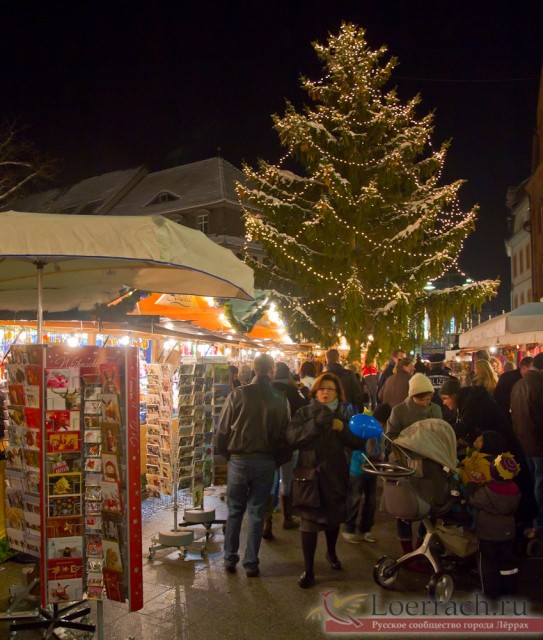 Зима и Рождественский рынок в Лёррахе